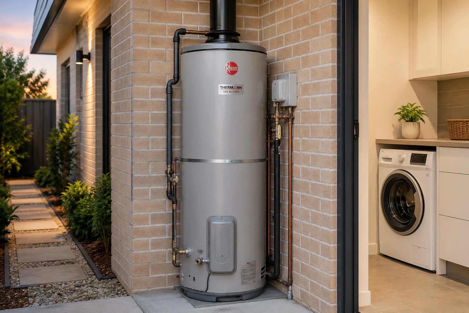 instantaneous gas hot water system installed by Tempco FRH Energy