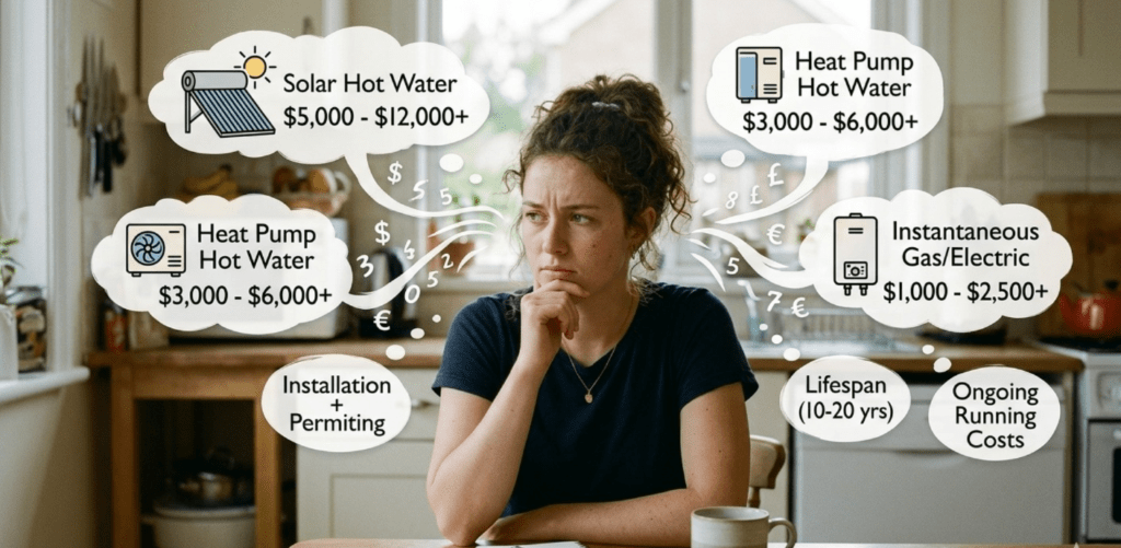 Hot water system installation cost in Australia